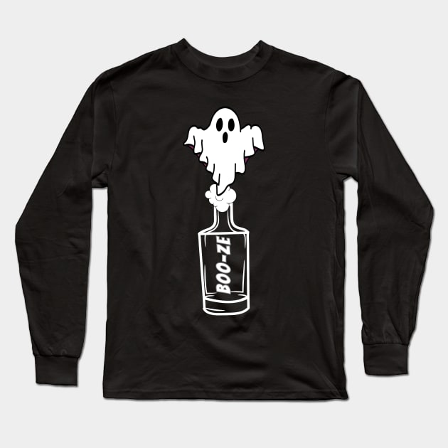 booze ghost Long Sleeve T-Shirt by sirazgar